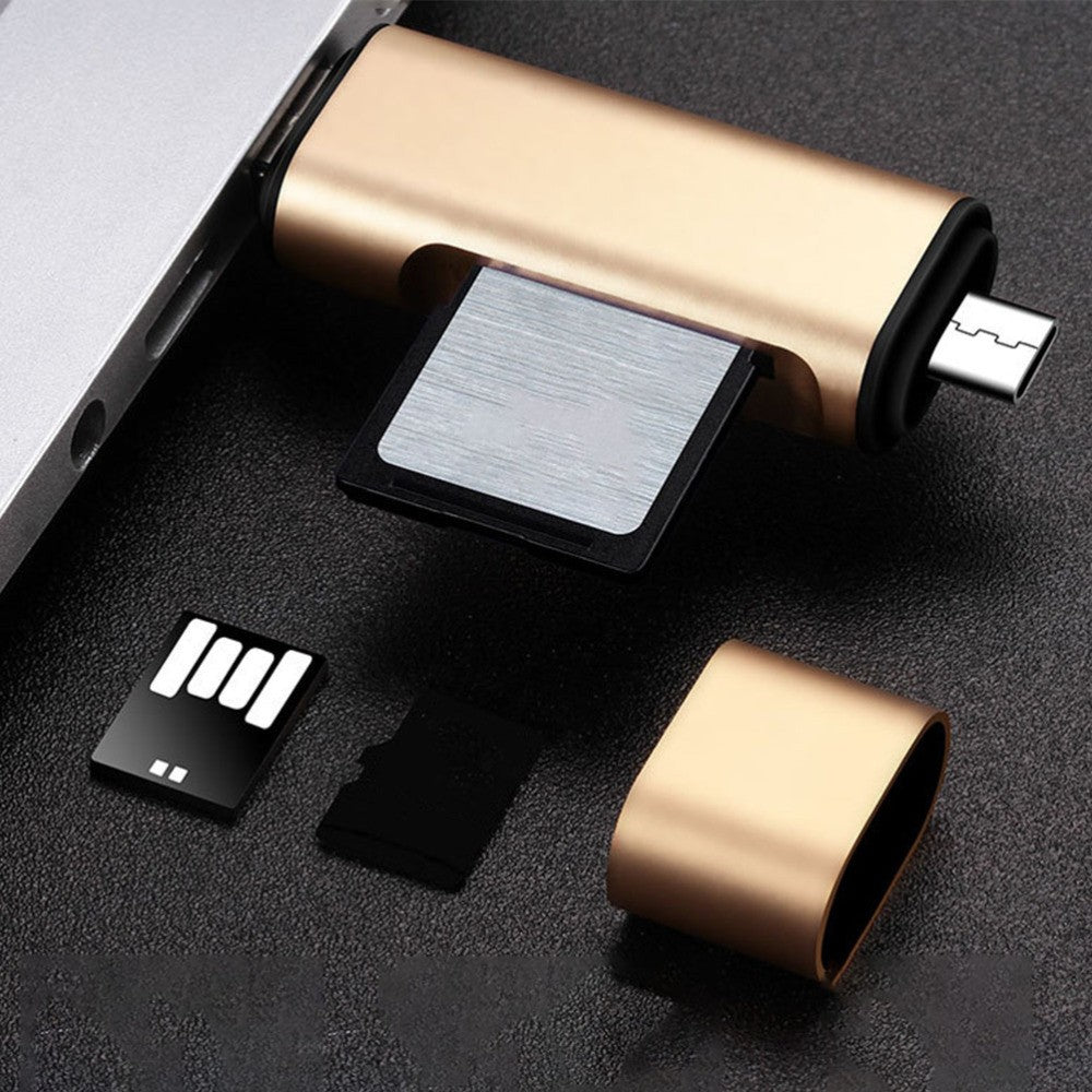 USB Type Dual Slots Adapter for Computer Laptop Phone Reader