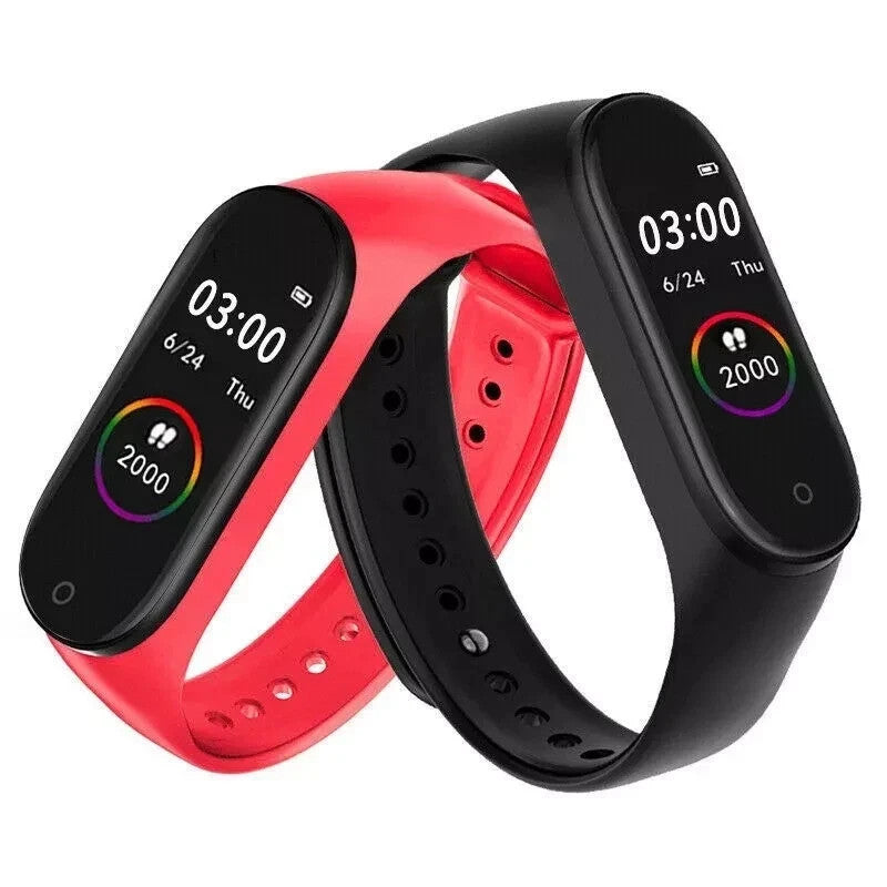 M4 Smart Watch Fitness Tracker Bluetooth Waterproof Sports Wristband Heart