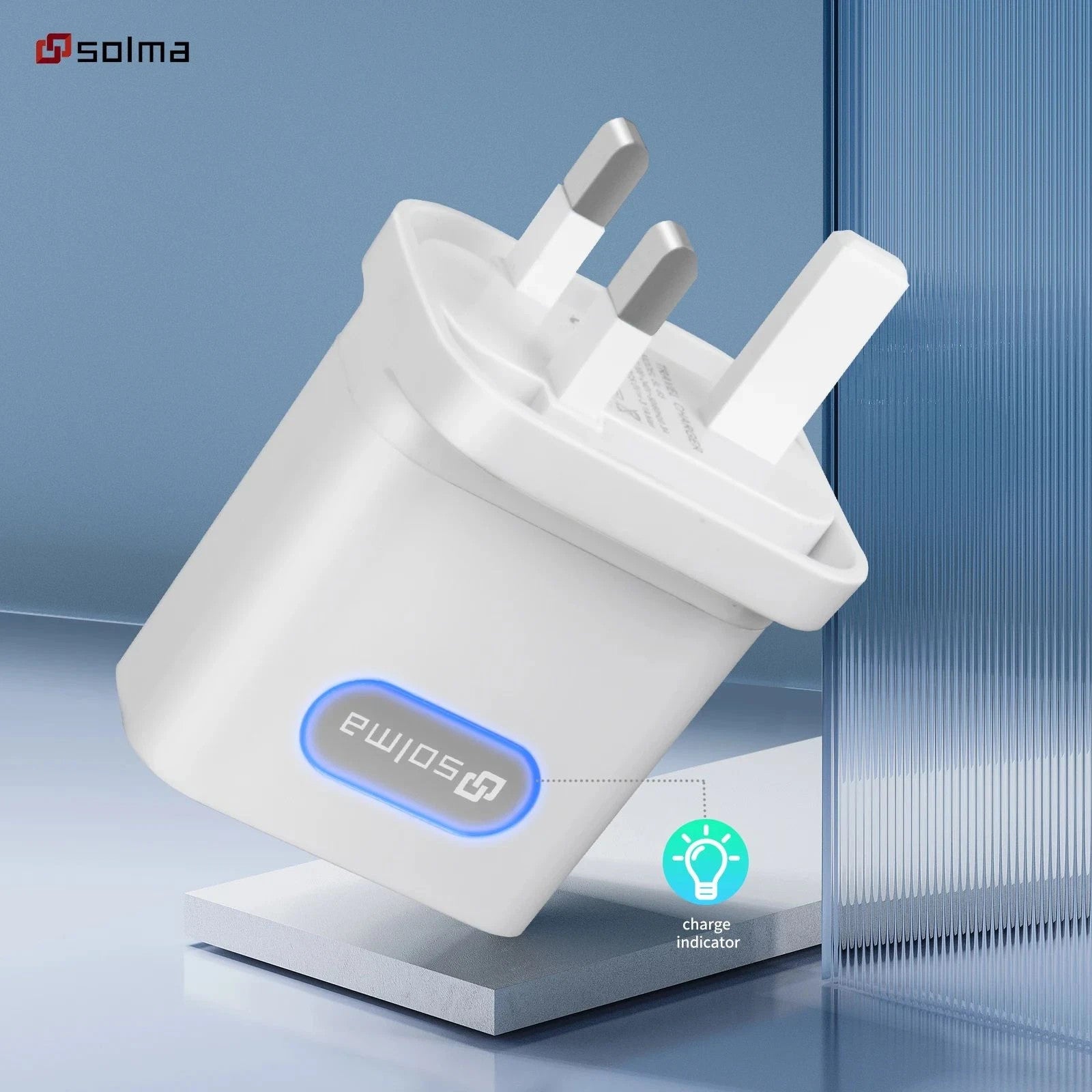 3 Multi-Port Fast Quick Charge USB UK Plug Adapter